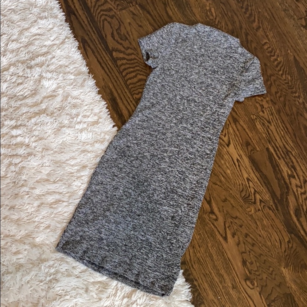 Grey bodycon sweater dress